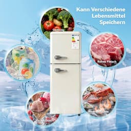 Kleine Koelkast - Compacte Koelkast Mini Koelkast - Dranken Koelen - 7 Temperatuurinstellingen - 112 liter - Gebroken wit — thumbnail 5