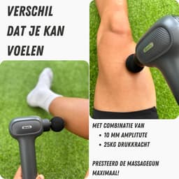 Massagepistool - Spierstimulator Percussie - Herstel na training - Afneembare handgreep - 900 g - Zwart — thumbnail 3