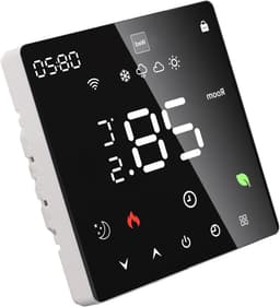 Slimme Elektrische Verwarmingsthermostaat - Programmeerbare Thermostaat Vloerverwarming - Energie Besparen - Kleuren Touchscreen Display - 41 x 86 mm - Wit — thumbnail 1