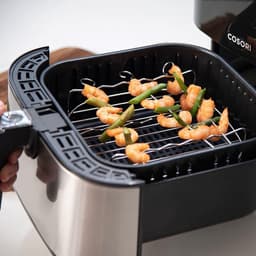 Airfryer - Friteuse zonder olie - Gezond koken - Grote capaciteit - 5.5 liter - Zilver — thumbnail 2