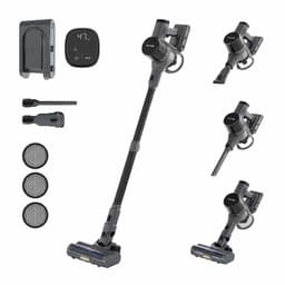 Vapore Steelstofzuiger Draadloos - Incl. Extra Accu & Filter - 47 Minuten Accuduur - 350W - Snoerloze Stofzuiger - Stofzuiger Zonder Zak - Op Accu - Vacuum Cleaner - Kruimeldief - Draadloze Steelstofzuiger - Zwart — thumbnail 1
