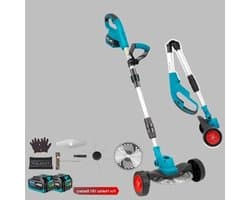 Handmaaier - Grasmaaier - Grastrimmer - Grasschaar - Grasmachine - 1500W - 12000RPM - 9-Inch - Elektrische/Accu - Grastrimmer met Verstelbare Handgreep – Oplaadbaar Tuingereedschap - 21V/18V Compatibel - Inclusief 2x Accu