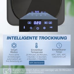 HOMCOM Wasdroger Roestvrij staal, ABS 48L x 40B x 56H cm Grijs — thumbnail 5