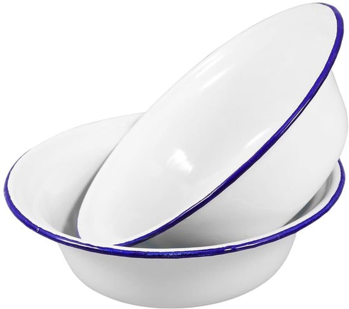 Soepschalen 2-delig - Emaille - Makkelijk te reinigen - Geschikt voor rijst/pasta/groenten - Duurzaam - Ideaal voor familie/restaurant - Mengkom — afbeelding 1