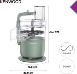 Kenwood MultiPro Go FDP23.140GR - Foodprocessor - Eucalyptus groen - Express Serve - Go collectie — thumbnail 3