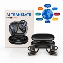 Vyzio - AI Vertaal Oordopjes - Vertaal Apparaat - Real-time Vertalings oordopjes - 144 Talen & Dialecten - Offline Functie - Draadloze Spraakvertaler voor Reizen & Zakelijk - Bluetooth 5.4 - Zwart - TRANZIO — thumbnail 1