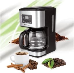 Heinner HCM-D915 Digitaal Filterkoffiezetapparaat – 900 W – Inhoud 1,5 L – LCD-display – Programmeerbare 24-uurs Timer – Warmhoudplaat – Druppelstop – Automatische Uitschakeling – Zwart/RVS — thumbnail 2