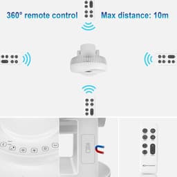 Tafelventilator stil – 3D luchtcirculator – Met afstandsbediening – Eco mode – 12 uur timer — thumbnail 2