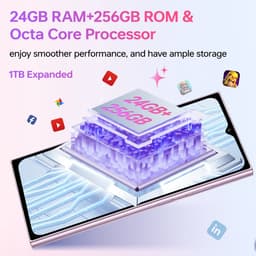OUKITEL C62 Pro Smartphone 4G-6,88" HD-90Hz-24GB RAM-256GB ROM-5150mAh-13MP Camera-NFC-Android 15 — thumbnail 4