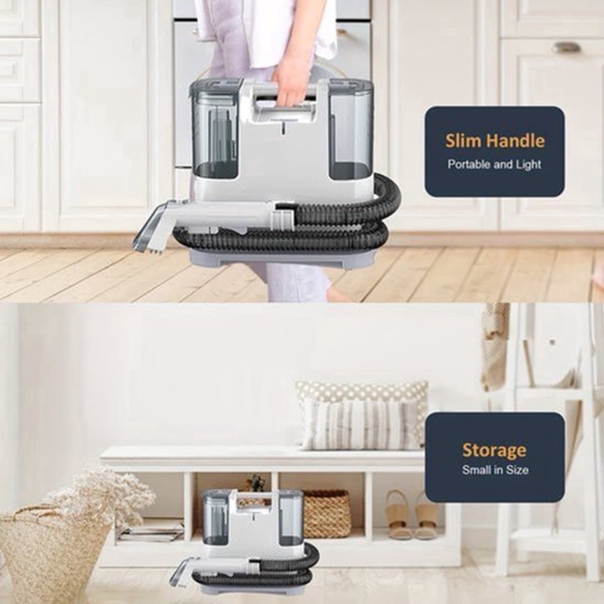 Stofzuiger – Zuigapparaat – Sobezuiger – Tapijtreiniger – Nat- en Droogzuiger – Krachtige 400W Motor – 9kPa Zuigkracht — afbeelding 1