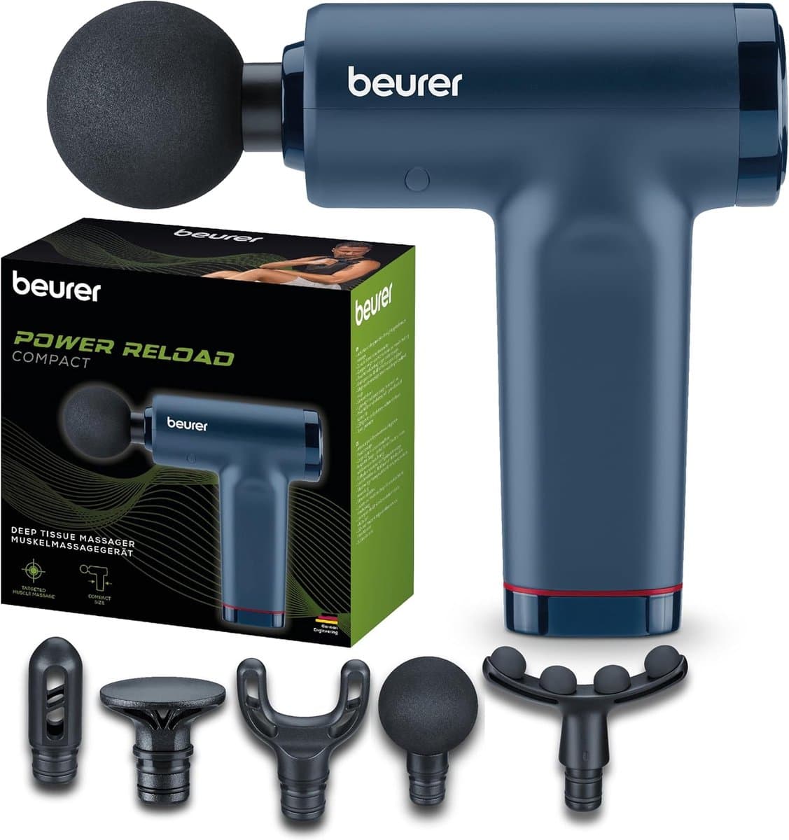SnelShoppen - Professioneel Massagepistool voor Ontspanning & Regeneratie, Triggerpoint Massage, Krachtig met 5 Opzetstukken, 5 Intensiteitsniveaus, S — afbeelding 1
