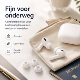 Oordopjes Voor AirPods Pro - 5 Paar - S - AirPods Pro Ear Tips Vervanging - AirPods Pro Gen 1 en 2 - Wit — thumbnail 5