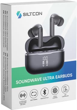 Siltcon® SoundWave Ultra - Oortjes Draadloos - Draadloze Oordopjes - Bluetooth Oordopjes – True Noise Cancelling ANC + ENC - BT 6.0 – Universeel – Tot 50 Uur Batterij - LED Display – 6 Mic - Met APP Voor Instellingen - Geschikt voor iOS en Android — thumbnail 2