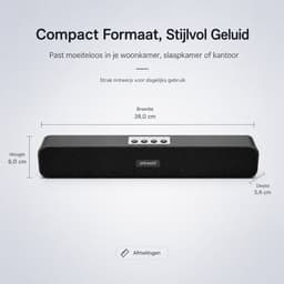 Soundbar - Soundbar voor Tv - Speaker - Bluetooth - Zwart — thumbnail 2