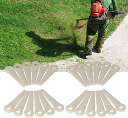 Kunststof Snijbladen - Grasmaaier Mesjes - Tuinonderhoud - PA66 Materiaal - 24 stuks - Wit — thumbnail 3