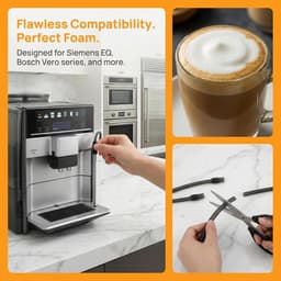 3 stuks melkslang, set van 3, compatibel met Siemens EQ6 Series 300/500/700, EQ6 Plus s700 & Bosch VeroAroma, reserveonderdelen, siliconen slang voor volautomatische koffiemachine, voedselveilig en op — thumbnail 3