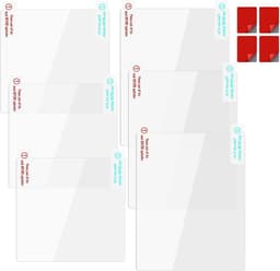 SnelShoppen - 6 Stuks Dashcam Plakpads Zelfklevende Pads 8x8 cm & 10x8 cm Krasbescherming voor Voorruit, Dubbelzijdig Plakband voor Auto, Perfect voor — thumbnail 1