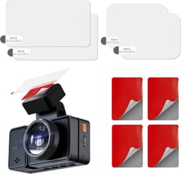 SnelShoppen - Extra Sterke Dashcam Kleefpads voor Voorruit en Dashboard - Antistatische Folies voor Dashcams - Transparante Montage Film - 5 Stuks — thumbnail 1