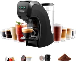 CAPXSNOB Warriors1 5-in-1 Capsule Koffiemachine – 20 Bar – Geschikt voor Nespresso®, Dolce Gusto®, Lavazza A Modo Mio®, Espresso Point® en Gemalen Koffie – Wit — thumbnail 4