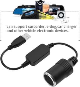 SnelShoppen - 5V USB naar 12V Auto Sigarettenaansteker Female Adapter - Ideaal voor Auto Oplader, Dashcam en Elektronische Apparaten — thumbnail 3