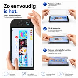 2X Screen protector - Screenprotector Geschikt voor Nintendo Switch 2 - 9H Tempered Glass - Beschermglas - Glasplaatje - Dock Friendly - Met Installatiekit — thumbnail 2