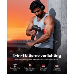 Massage Gun – Infrarood & Warmte – Deep Tissue Massage – 6 Opzetstukken – 5 Snelheden – 120W — thumbnail 3