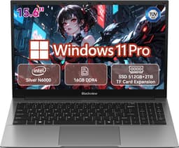 Blackview AceBook 5 Laptop - 15.6 inch Full HD - 16GB RAM - 512GB SSD - intel N6000 - Windows 11 Pro Notebook - Intel® Graphics - Grijs — thumbnail 1