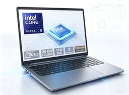N16 Pro Laptop - 16 Inch 2.5K Mat Scherm - Intel Core Ultra 5 125H Processor - 24GB LPDDR5 Geheugen - 1TB SSD Opslag - Windows 11 - Zilvergrijs — thumbnail 1