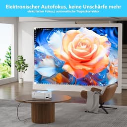 Mini soundbar - Wit - 4K Android Beamer met Native 1080P en Autofocus - Voor Thuisbioscoop en Outdoor Gebruik — thumbnail 3
