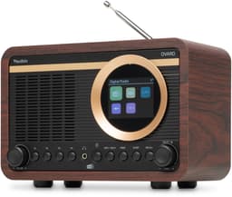 DAB radio - Audizio Ovaro - Retro radio met Bluetooth, FM en DAB+ - Donker hout — thumbnail 5