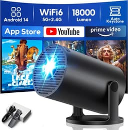 Videoprojector - Mini Projector - WiFi 6 en Bluetooth 5.4 - 1080P Ondersteuning - Voor Thuisbioscoop — thumbnail 1