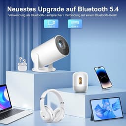 Mini Beamer - Compacte Projector - Ondersteunt 8K - Android 14.0 - Voor Thuis en Buiten — thumbnail 3