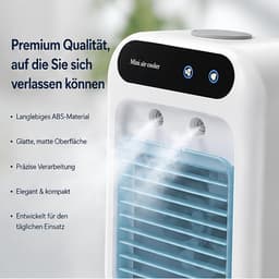 COOAU - Draagbare Mini Verdampende Luchtkoeler met Dubbele Mist Spuitmonden - 2 Snelheden Stille Bureaukoelventilator Luchtbevochtiger voor Slaapkamer, Kantoor, Auto en Reizen in de Zomer — thumbnail 2