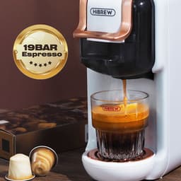 HiBREW H2B Koffiemachine - 5-in-1 - Nespresso, Dolce Gusto, K-Cup, ESE en Gemalen Koffie-WIT — thumbnail 3