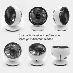 Stille bureauventilator - USB tafelventilator - 3 snelheden - 180° oscillatie - 90° draaibaar — thumbnail 4