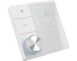 Wifi Thermostaat - Klimaatregelaar Kamerthermostaat - Energie Besparen - App Bediening - 11 x 10 x 7 cm - Wit