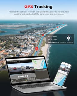 Dashcam voor auto - Zwart - 3,18 inch IPS Scherm - 4K WiFi GPS Autocamera met Nachtzicht en Parkeermonitor — thumbnail 3