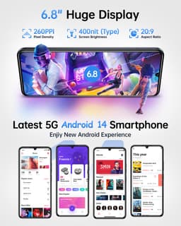 OUKITEL C50 Smartphone 5G-24GB RAM-128 GB Opslag-5150 mAh Accu-Android 14 — thumbnail 3