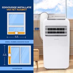 Mobiele airco draagbaar airconditioner met ontvochtiger afstandsbediening 9000 BTU — thumbnail 4