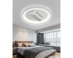 SUMOH® Plafondventilator beweegbaar met lamp licht LED 120 graden brede luchtinlaat – Intelligente App Modern en Veilig Trending afstandsbediening – plafondlamp – Multifunctioneel – Dimbaar – woonkamer slaapkamer volwassenen en Kinderen - WIT