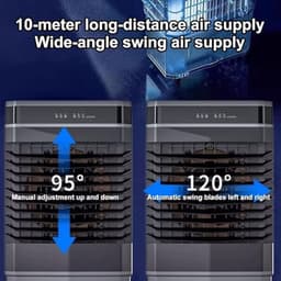 Verdampingskoeler - Luchtkoeler ventilator - Ruimte koelen - 3-in-1 functie - 45x35x80cm - Wit — thumbnail 4