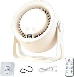 Bureau Ventilator - Draagbare Fan - Persoonlijke Koeling - 2-in-1 Verstelbaar - 16 cm Hoog - Wit — thumbnail 1
