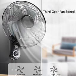 Wandventilator - Muurventilator Elektrische ventilator - Ruimte Koelen - Afstandsbediening - 16 inch - Mechanisch — thumbnail 2