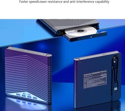 Externe Schijflezer Hub - USB C Lezer - Gegevens Beheer - 7 Poorten - 157 cm - Zwart — thumbnail 5