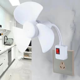 Ventilator met adapter - Koelset stekker - Ruimte Koelen - Directe aansluiting - 20 x 14 x 14 cm - Wit — thumbnail 3