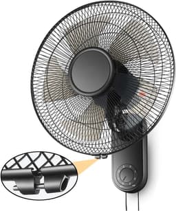 Wandventilator - Muurventilator Ventilator - Ruimte Koelen - Stille Werking - 20 Inch - Zwart — thumbnail 1