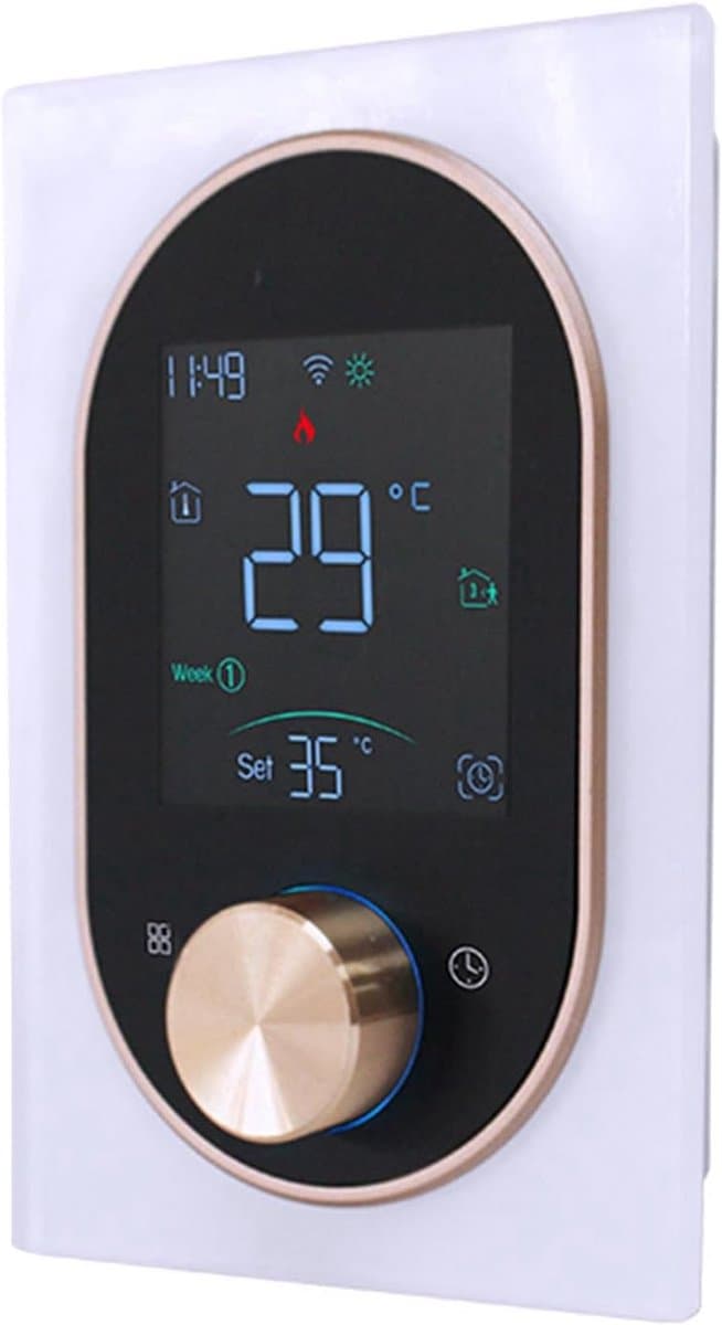 Intelligente thermostaat - Verwarmingsregeling WiFi - Energie besparen - Weekprogrammering - 5-35 graden - Wit — afbeelding 1