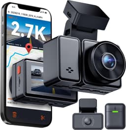 QORA® Dual Dashcam - Voor en Achter Camera – Auto Camera Met Nachtzicht – Zwart - 9cm x 8cm x 3cm; 900 g — thumbnail 1