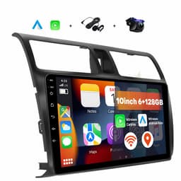 Boscer 2 Din Autoradio - Geschikt voor Suzuki Swift (2005-2010) - Draadloos Apple CarPlay & Android Auto - 10.1 Inch HD Touchscreen - 6+128GB - GPS - WiFi, Bluetooth & USB - Achteruitrijcamera & Microfoon — thumbnail 1