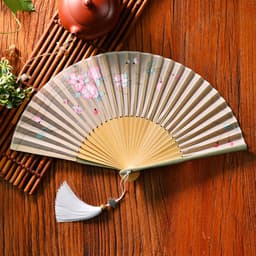Gebogen ventilator - Handgemaakte waaier - Zelf verkoelen - Multifunctioneel ontwerp - 15 inch geopend - Multicolor — thumbnail 3